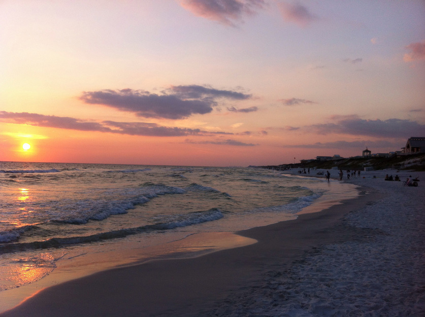 The coastline of Panama City Beach, Florida.