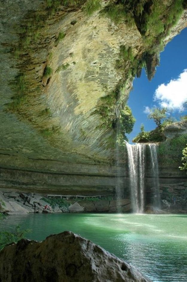 Waterfall in a cove