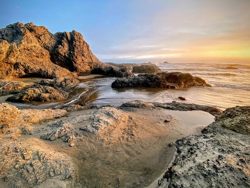 Sunrise on Black Sand Beach California