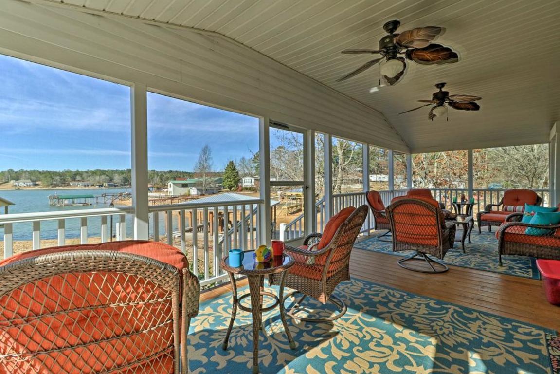 Waterfront Lake Martin Home with Porch and Boathouse! photo