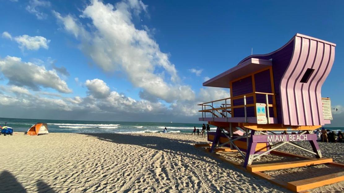 Lifeguard station on the beach