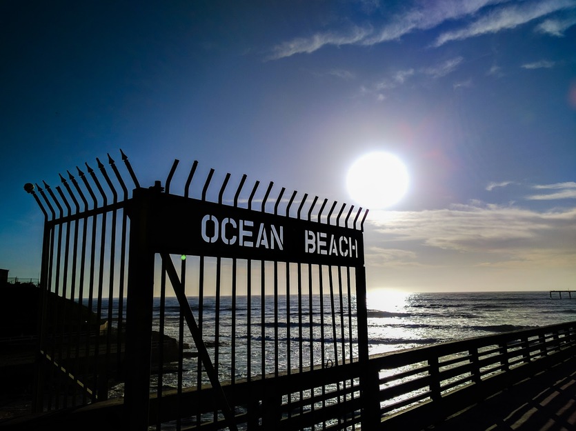 Entrance to Ocean Beach Pier in San Diego CA