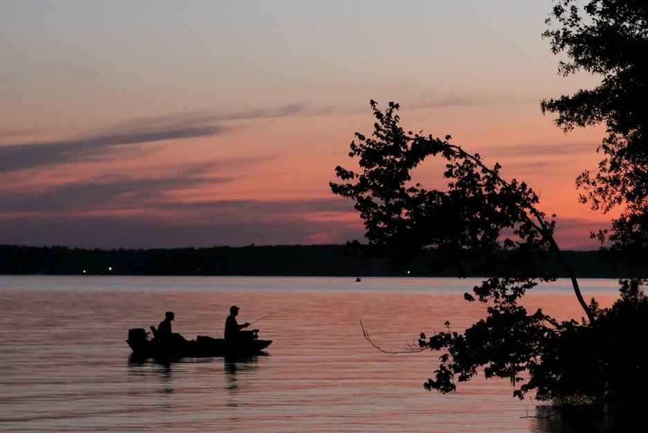 Fishing at Caney Lake in Louisiana