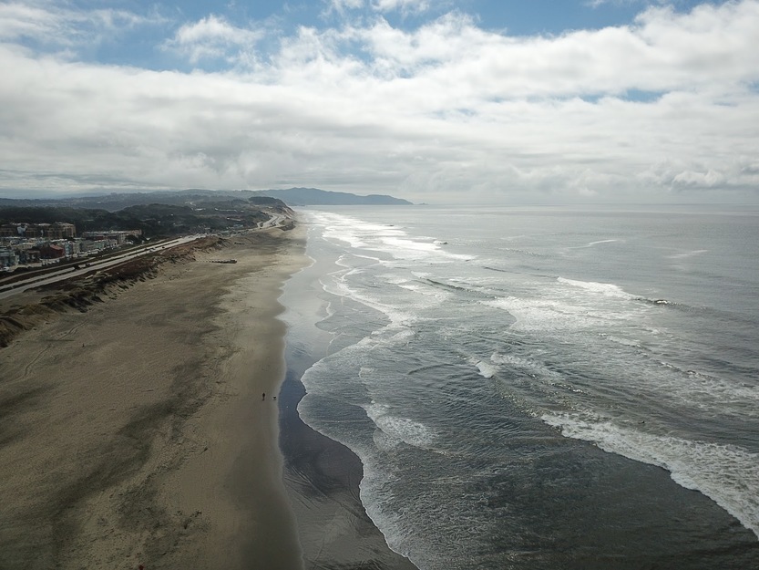 Ocean Beach aerial view