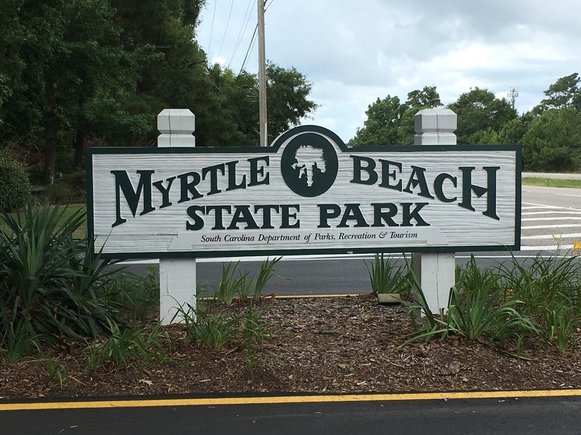 Myrtle Beach State Park entrance shield