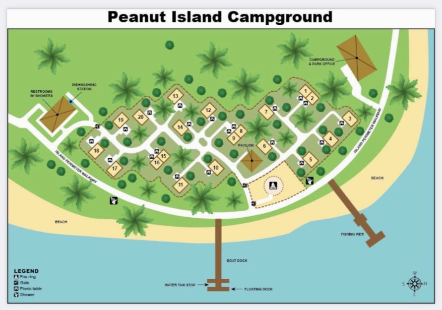 Peanut Island Park campground shield