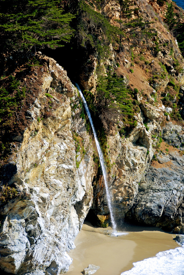 Waterfall on McWay Beach California