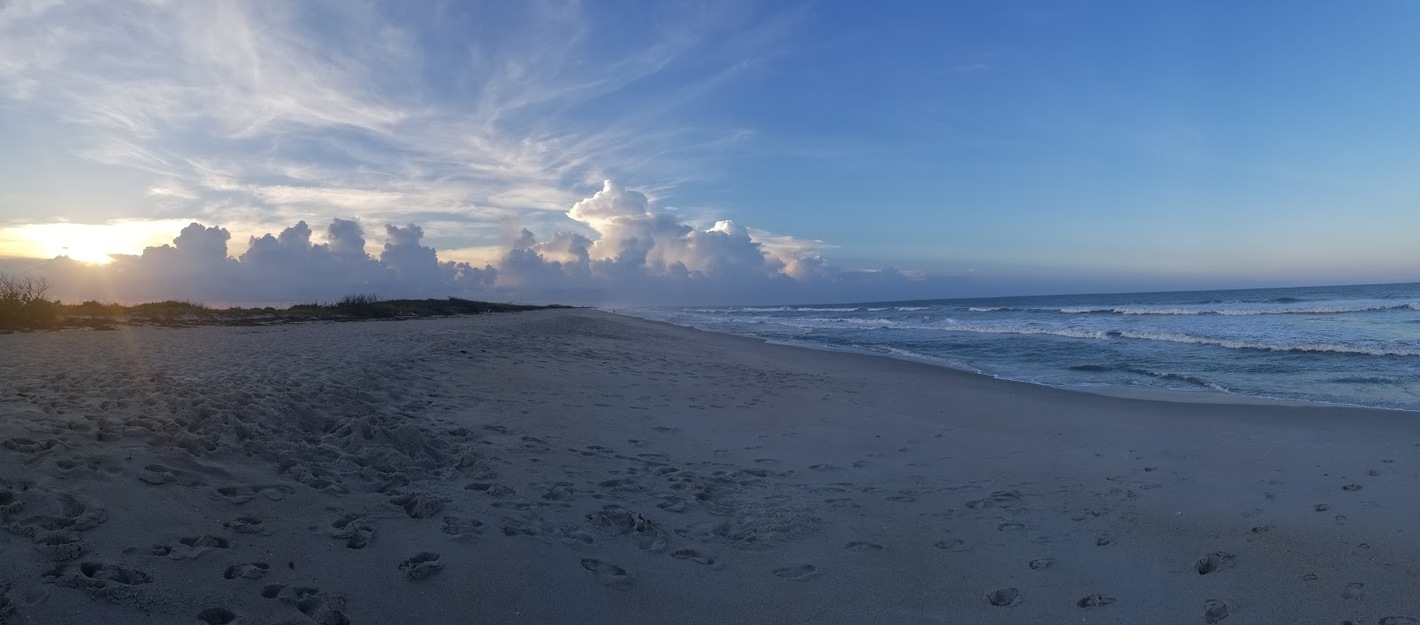Clouds over the beach