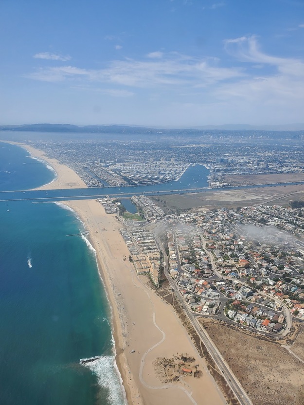 Dockweiler Beach California aerial view
