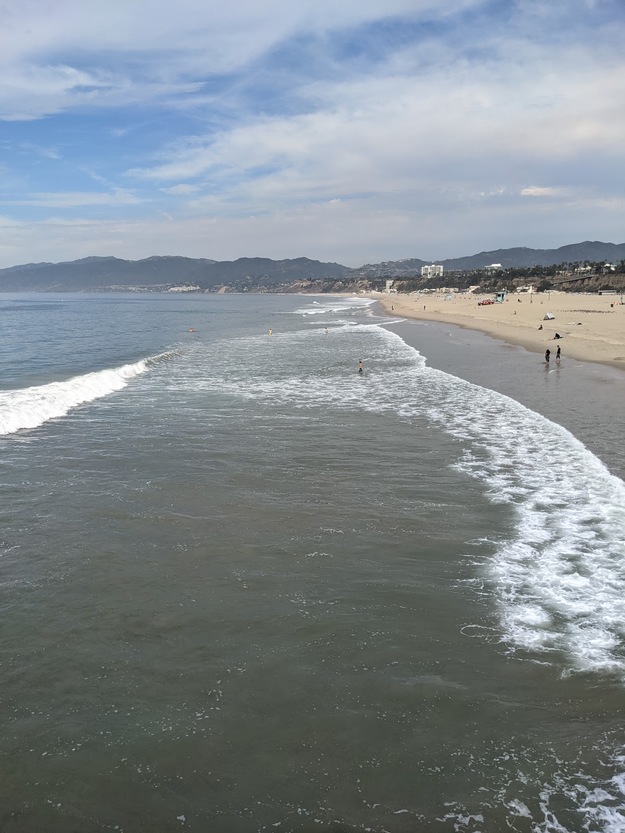 Waves on Santa Monica State Beach