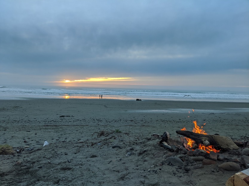 Fire on Crescent Beach CA