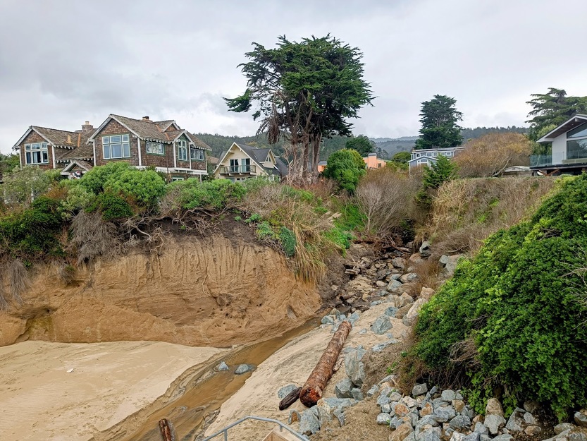 Houses on Half Moon Bay Beach California