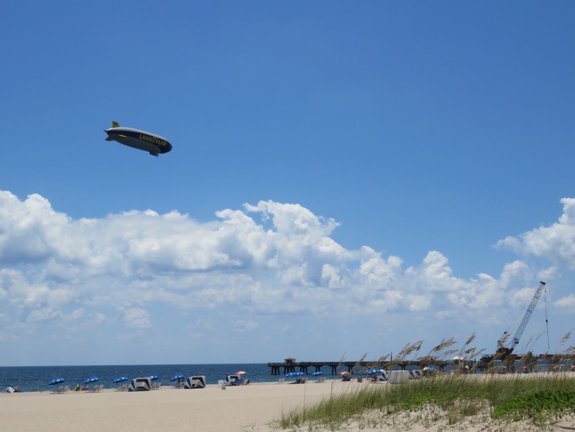 Dirigible flying over Pompano Beach