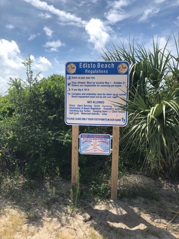Edisto Beach information board
