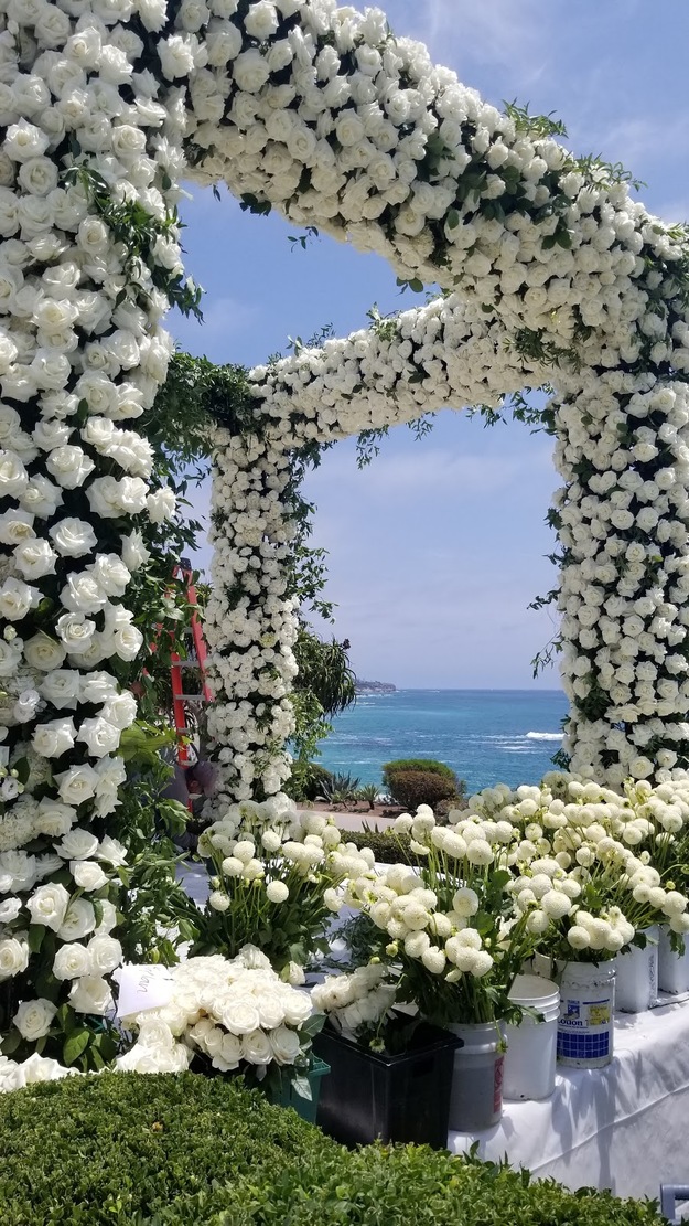 Wedding arc on Laguna Beach California