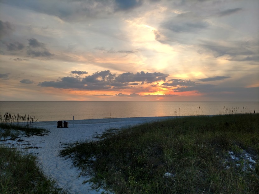 Evening clouds over Mexico Beach, Florida