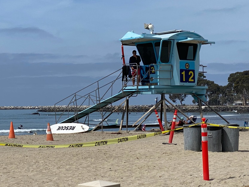 Lifeguard station on Doheny State Beach CA