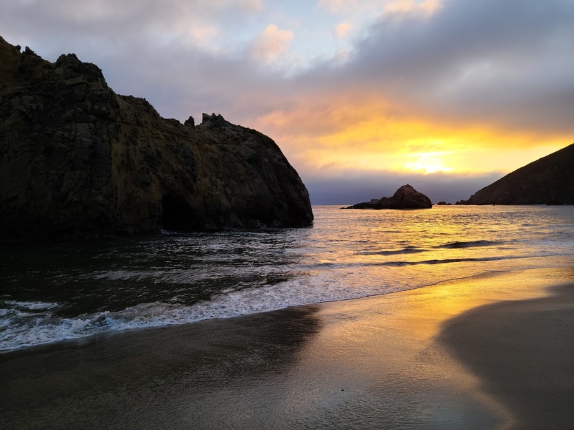 Sunset on Pfeiffer Beach California