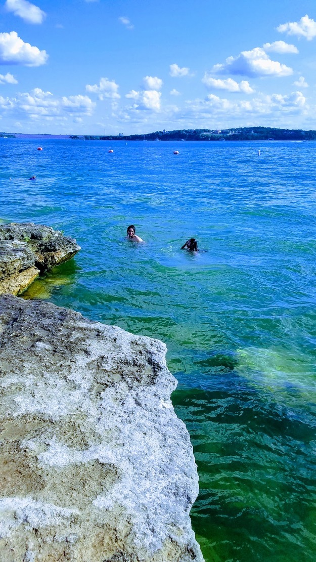 People swimming