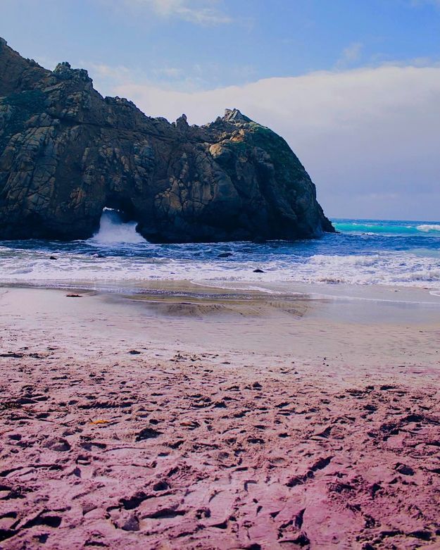 Purple sand on Pfeiffer Beach CA