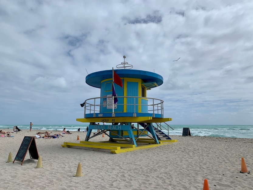 Lifeguard station on North Beach Miami Beach FL