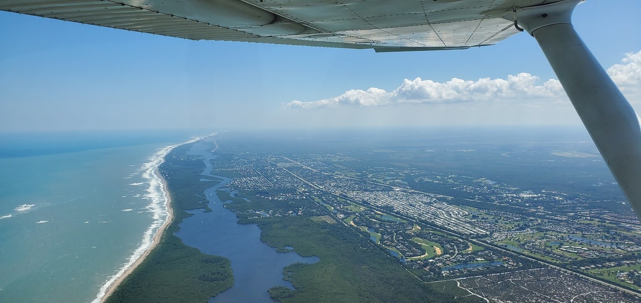 Aerial view of St. Lucie Inlet Preserve State Park