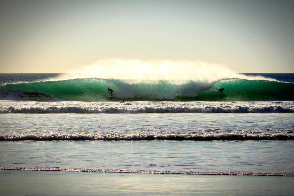 Surfers on Black's Beach California