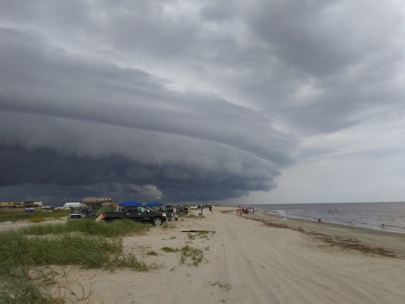 Heavy clouds over Holly Beach