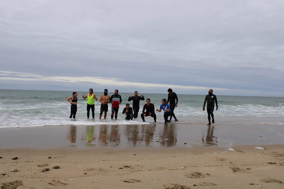 People on Sand Beach CA