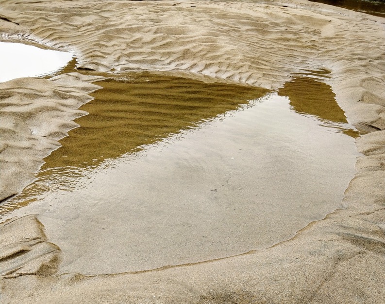 Water pool on Sand Beach California