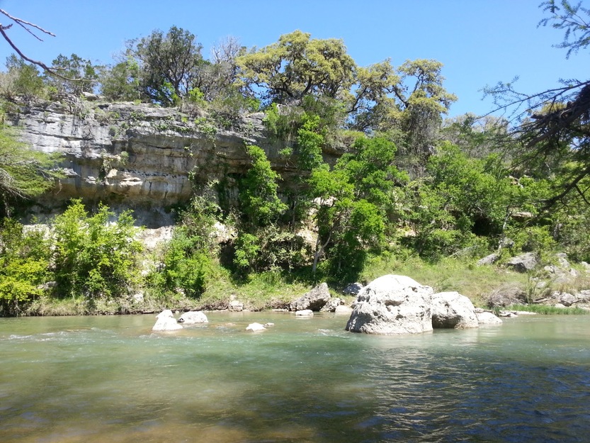 Rocky river bank