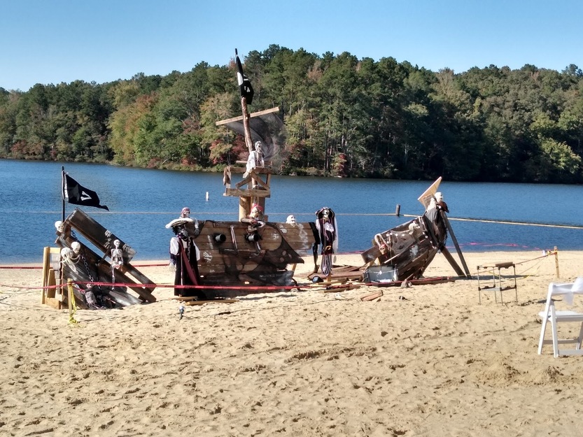 Pirate installation on Lake Lurleen State Park Beach