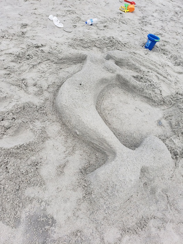 Mermaid made of sand