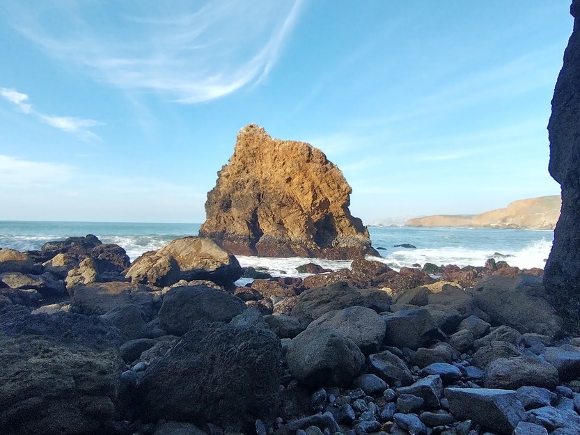 Rocks near Rockaway Beach in Pacifica CA
