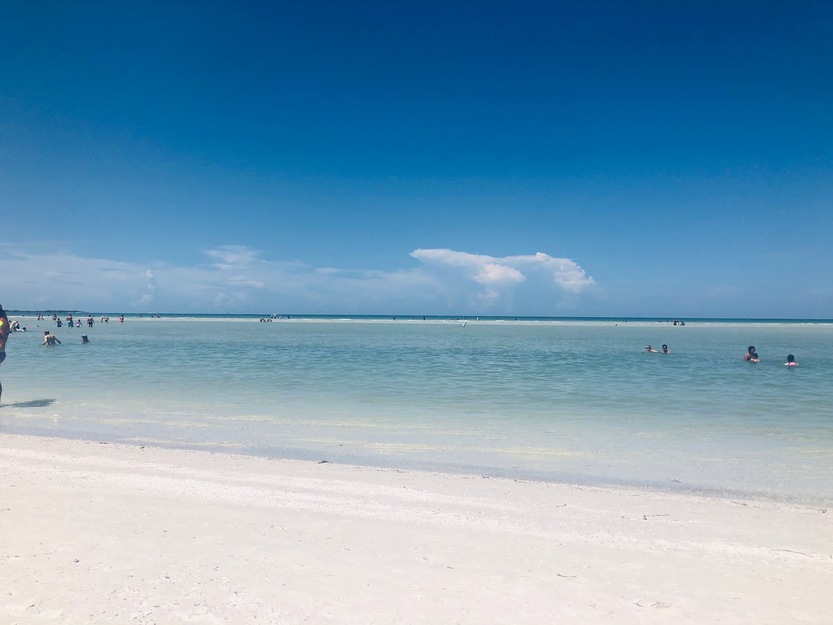 Blue sky over the sea