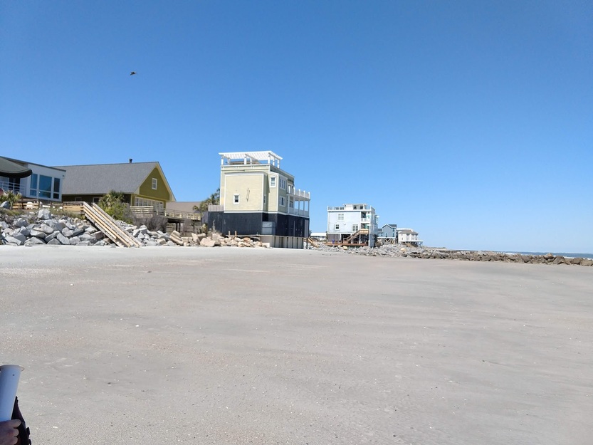 Small houses on Folly Beach