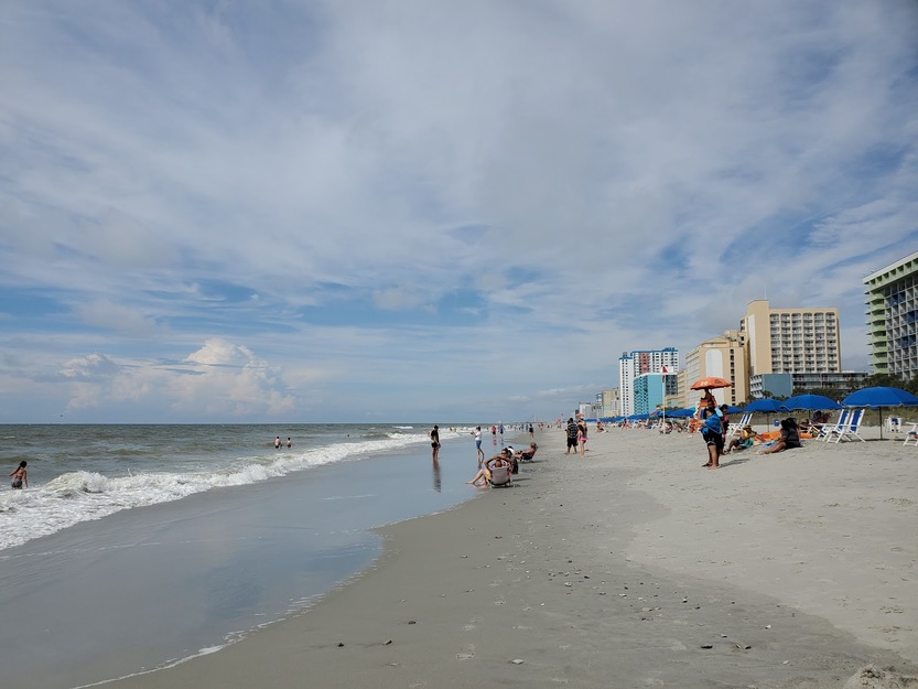 Public beach in Myrtle Beach