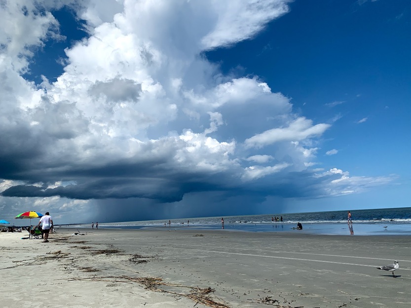 Clouds over the beach