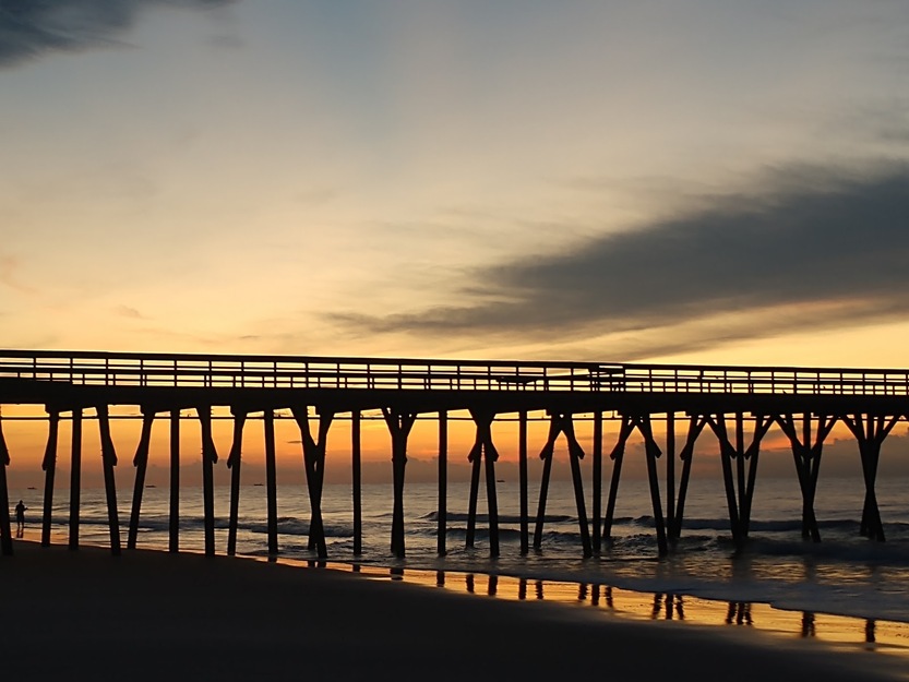 Myrtle Beach State Park pier at sunset