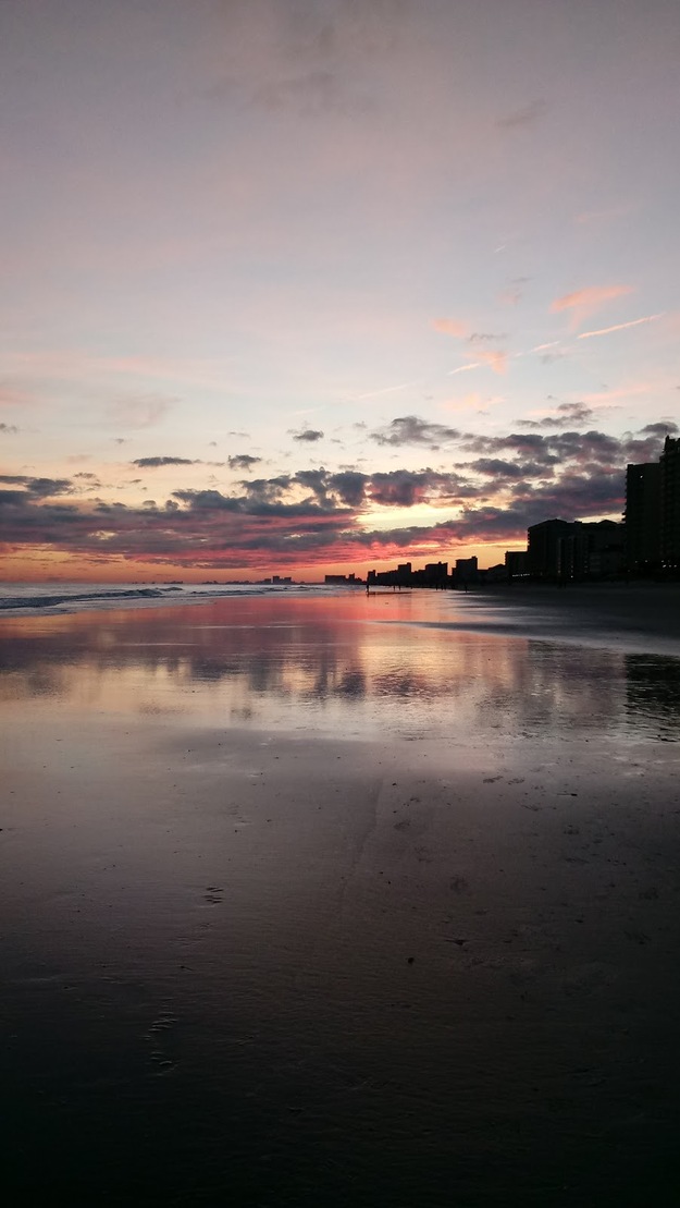 Evening clouds over Ocean Park Beach