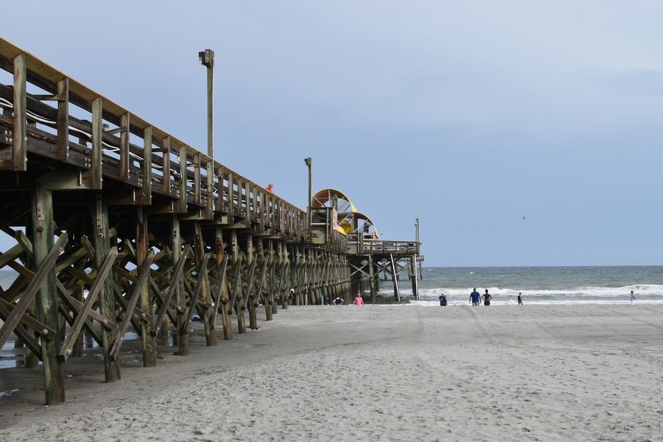 Wooden pier on the beach