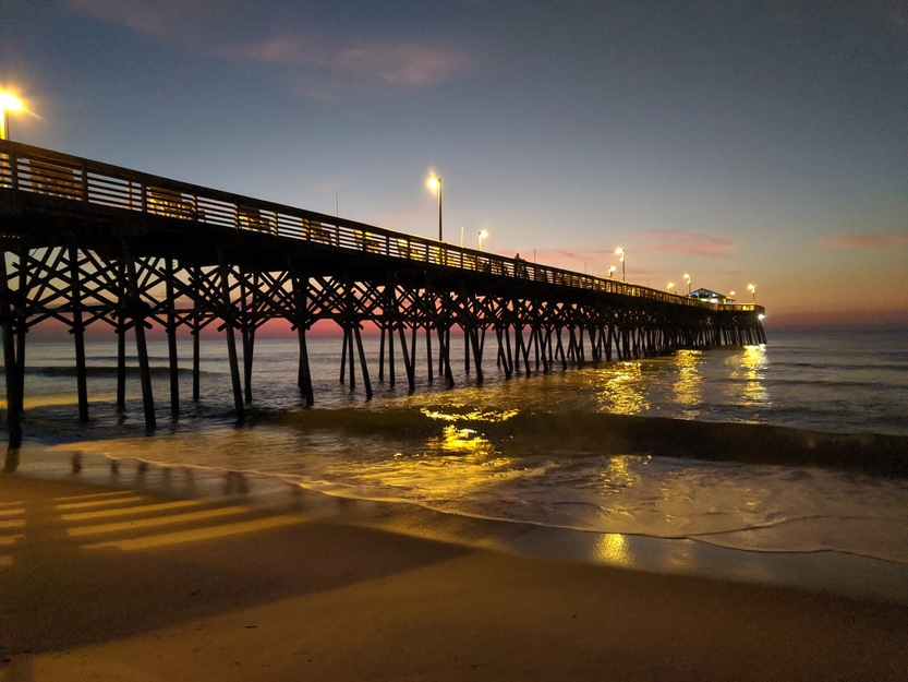 Garden City Beach fishing pier