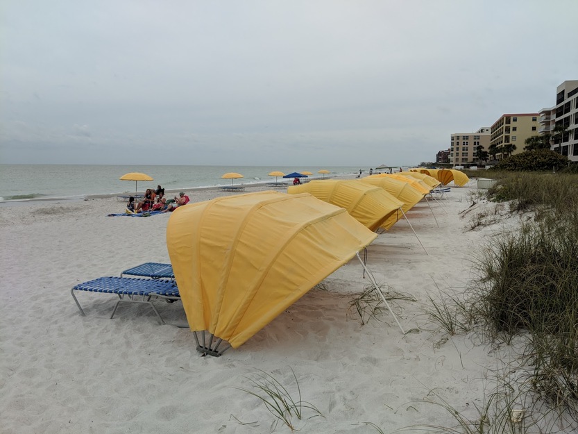 Tents on Madeira Public Beach
