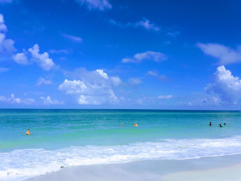 The sky and the sea