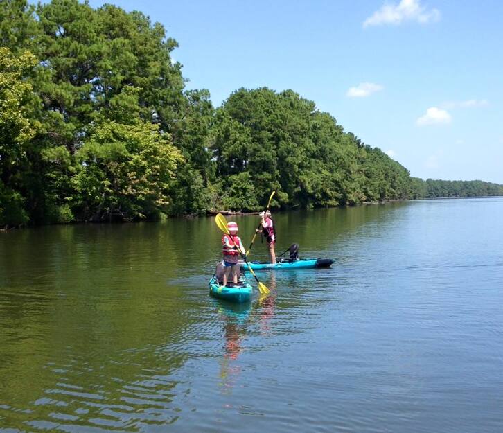 Paddling at Grand Isle