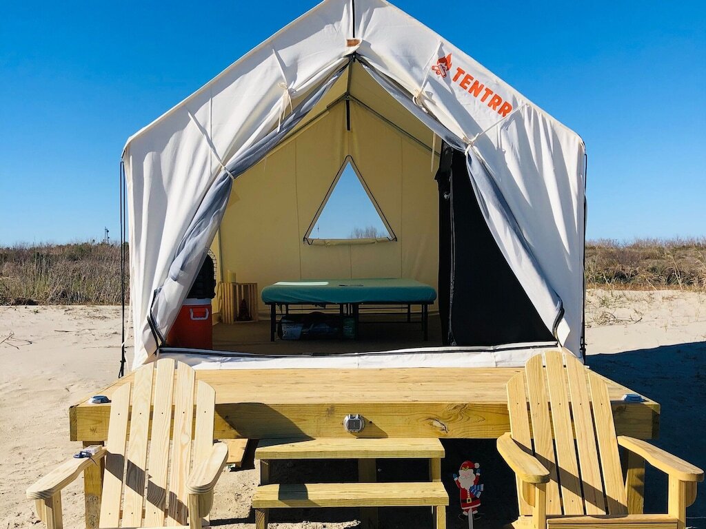 Tentrr State Park Site - Tentrr Grand Isle State Park: Beachfront Campsite photo