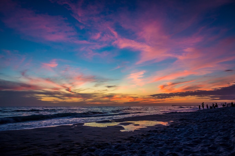 Sunset on the beach
