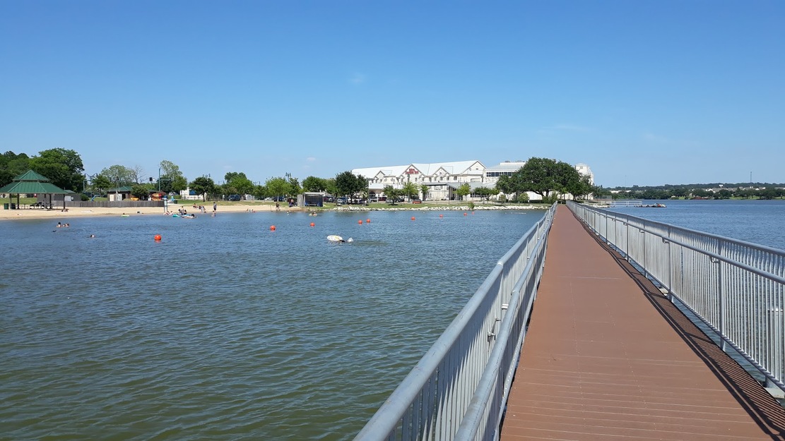 Wooden path over the water