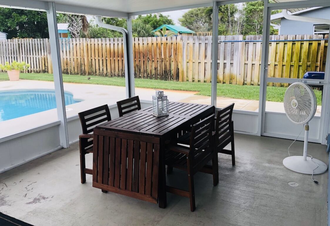 Pool at the house and beach across the street! photo