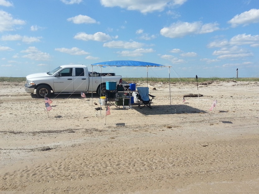 Car on McFaddin Beach